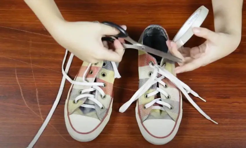 how to repair shoelace tip with sticky tape