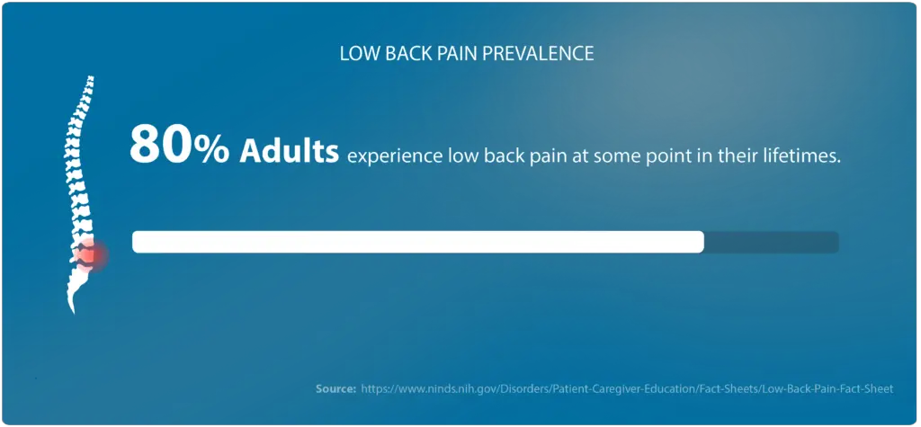 back pain prevalence statistics(80%)