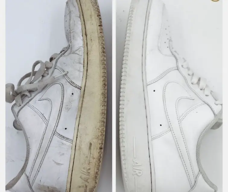 How to whitern yellow soles on white shoes