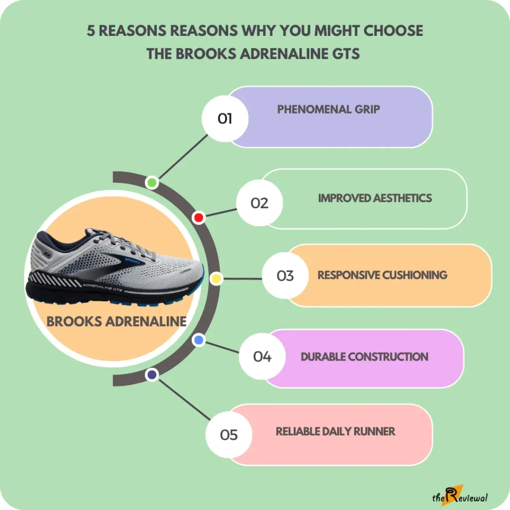 Reasons to choose brooks adrenaline gts 22
