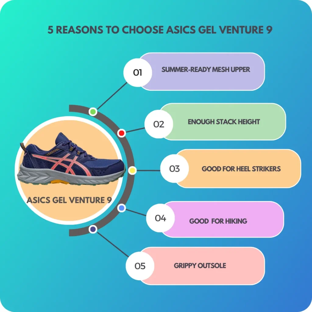 Top 5 Reasons to choosing the asics  venture 9