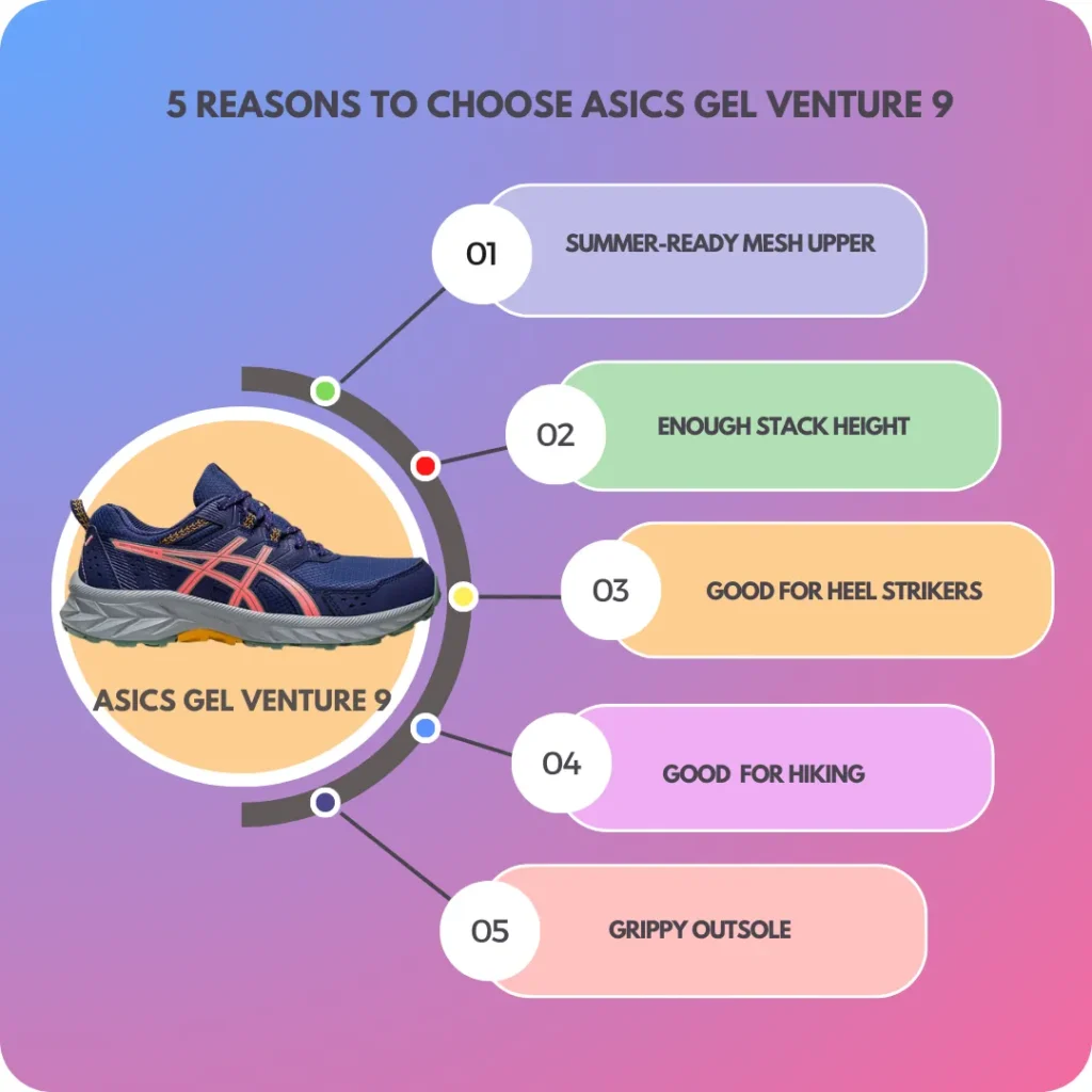 why the Asics Venture 9 is best compare to sonoma